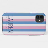 Individuelle Name Pastel Strip Handy Case (Rückseite (Horizontal))