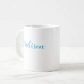 Individuelle Name Pastel Weihnachtsbaume Klassisch Kaffeetasse (Vorderseite Links)