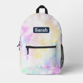 Individuelle Name Pastell Gefärbte Krawatte Backpa Bedruckter Rucksack (Vorderseite)