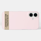 Individuelle Name Pastell Pink Gold Schwarz Minima Case-Mate iPhone Hülle (Rückseite (Horizontal))
