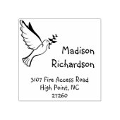 Individuelle Name Peace Dove Rücksendeadresse Rubb Gummistempel (Prägung)