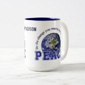 Individuelle Name Peace Tasse (VorderseiteRechts)