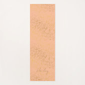 Individuelle Name Peach Fuzz Gold Star Muster Yogamatte (Vorderseite)