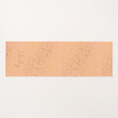 Individuelle Name Peach Fuzz Gold Star Muster Yogamatte (Vorderseite (Horizontal))