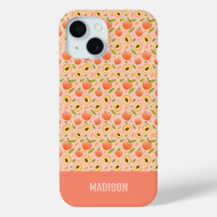 Individuelle Name Peach Pattern Case-Mate iPhone Hülle