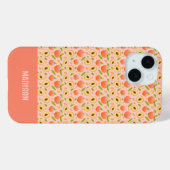 Individuelle Name Peach Pattern Case-Mate iPhone Hülle (Rückseite (Horizontal))