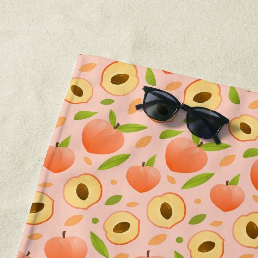 Individuelle Name Peach Pattern Strandtuch (Beispiel)