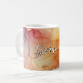 Individuelle Name Peach Raspberry Frische Pasta ma Kaffeetasse (Vorderseite Links)