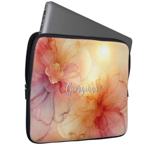 Individuelle Name Peach Raspberry Frische Pasta ma Laptopschutzhülle (Vorne Rechts)