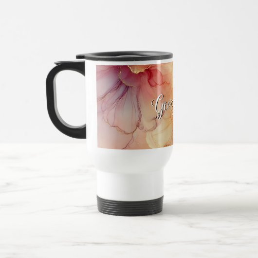 Individuelle Name Peach Raspberry Frische Pasta ma Reisebecher (Links)