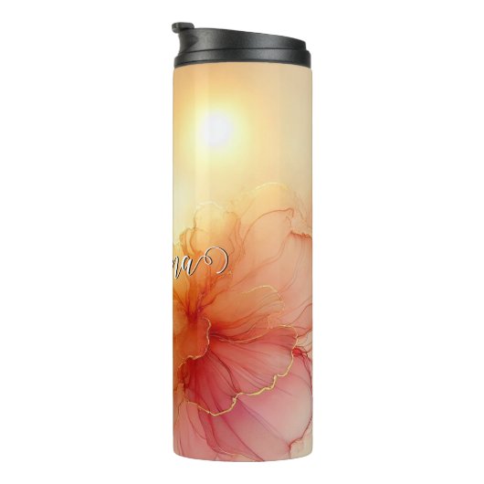 Individuelle Name Peach Raspberry Frische Pasta ma Thermosbecher (Nach rechts gedreht)