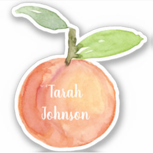 Individuelle Name Peach Sticker