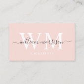 Individuelle Name Pellpastellfarben Rosa Schwarze Visitenkarte (Vorderseite)