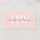 Individuelle Name Pellpastellfarben Rosa Schwarze Visitenkarte (Vorderseite)