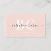 Individuelle Name Pellpastellfarben Rosa Schwarze  Visitenkarte (Vorderseite)