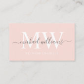 Individuelle Name Pellpastellfarben Rosa Schwarze  Visitenkarte (Vorderseite)