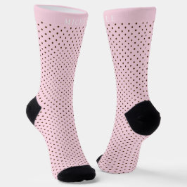 Individuelle Name Pellrosa weiche Rose Brown Polka Socken