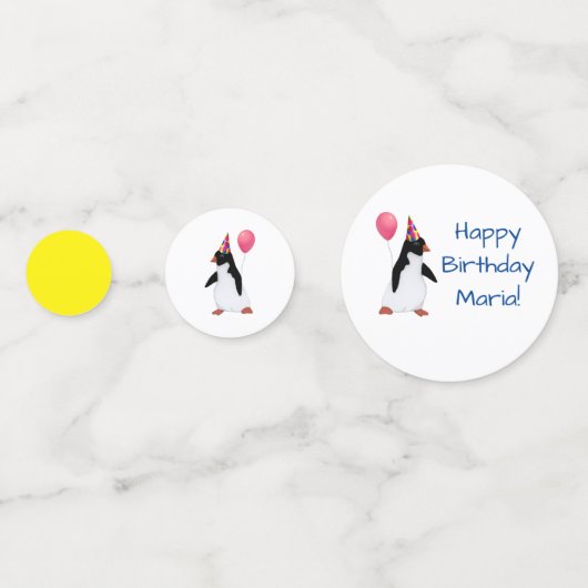 Individuelle Name Penguin Table Confetti Konfetti (Vorderseiten)