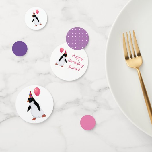 Individuelle Name Penguin Table Confetti Konfetti (Gruppe)