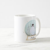 Individuelle Name Penguin Weihnachten Kaffeetasse (VorderseiteRechts)