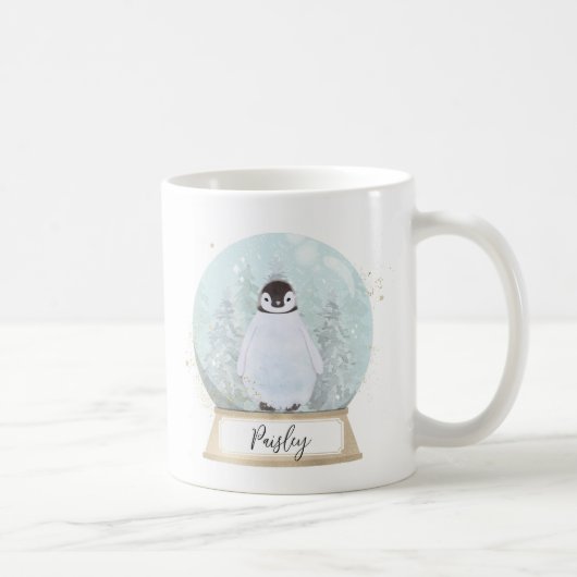 Individuelle Name Penguin Weihnachten Kaffeetasse (Rechts)