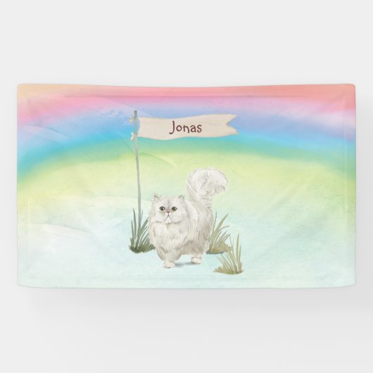 Individuelle Name Persian Cat Pet Banner (Horizontal)