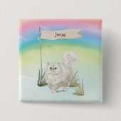 Individuelle Name Persian Cat Pet Button (Vorderseite)