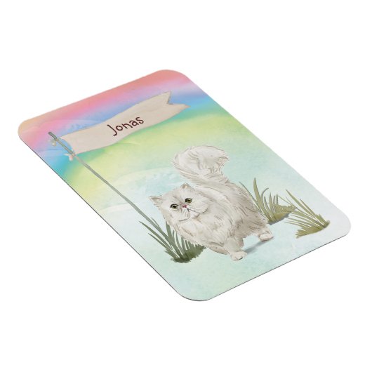 Individuelle Name Persian Cat Pet Magnet (Rechte Seite)