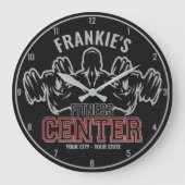 Individuelle Name Personal Trainer Fitness Centre  Große Wanduhr (Vorderseite)