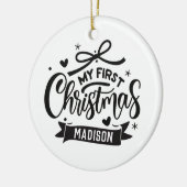 Individuelle Name Personalisiert Baby's First Chri Keramik Ornament (Links)