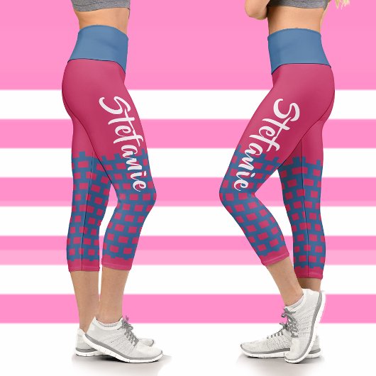 Individuelle Name Personalisiert Capri Legging Tre