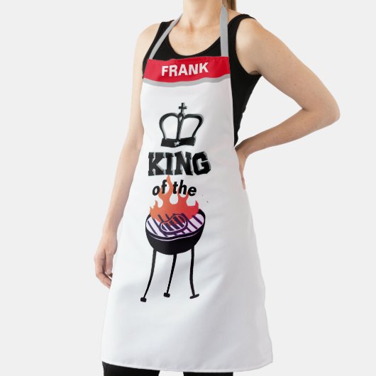 Individuelle Name Personalisiert Funny King of the Schürze (InSitu)