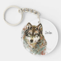 Individuelle Name Personalisiert Gray Wolf