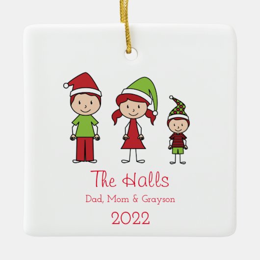 Individuelle Name Personalisiert Keramik Keramikornament (Vorderseite)