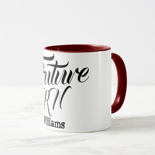 Individuelle Name Personalisiert Krankenschwester Tasse (VorderseiteRechts)