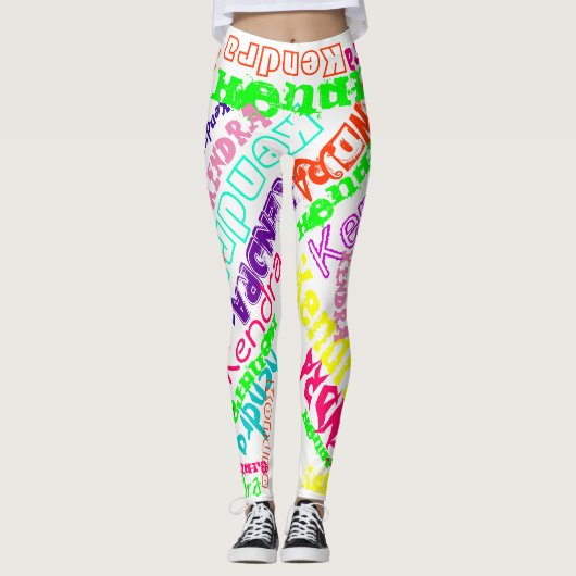 Individuelle Name personalisiert Leggings (Vorderseite)