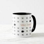individuelle Name personalisiert modern Tasse (VorderseiteRechts)