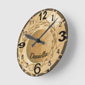 Individuelle Name Personalisiert Netball Runde Wanduhr (Winkel)