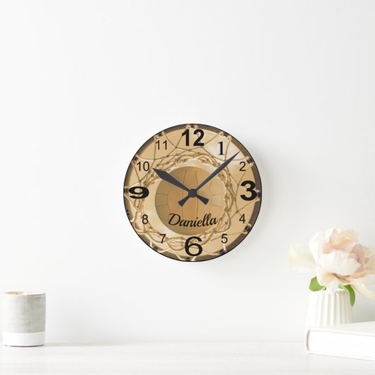 Individuelle Name Personalisiert Netball Runde Wanduhr (Zuhause)