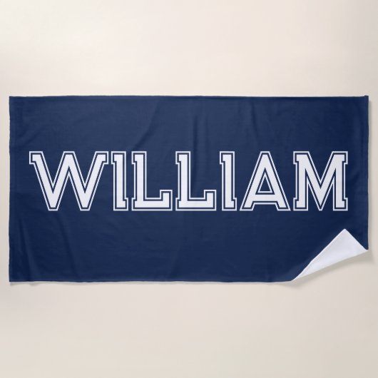 Individuelle Name Personalisiert Pool Geburtstagsf Strandtuch (Vorderseite)