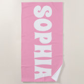 Individuelle Name Personalisiert Pool Geburtstagsf Strandtuch (Vorderseite)