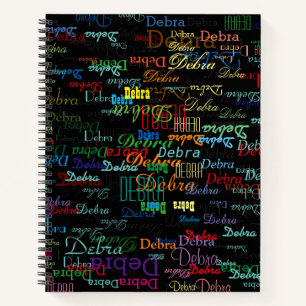 individuelle Name personalisiert schwarz Notizblock