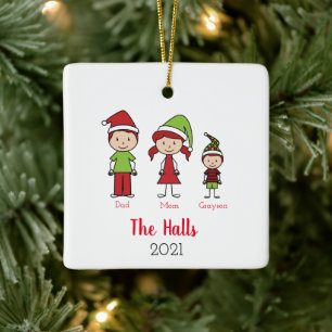 Individuelle Name Personalisiert Weihnachten Keramikornament