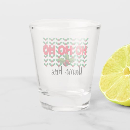 individuelle Name Personalisiert Weihnachtsglas Schnapsglas (Rückseite)