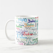 individuelle Name personalisiert, weiß Kaffeetasse (Links)