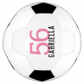 Individuelle Name Personalisierte Anzahl Mädchen r Fußball (Vorderseite)