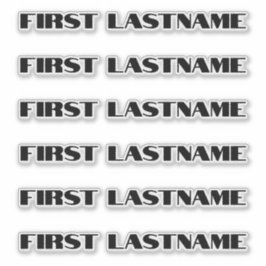 INDIVIDUELLE NAME — Personalisierte Etikettenpacku Aufkleber