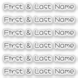 INDIVIDUELLE NAME — Personalisierte Etikettenpacku Aufkleber