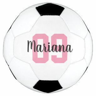Individuelle Name Personalisierte Girl-Rosa-Gestal Fußball