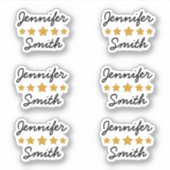 Individuelle Name Personalisierte Kontaktkleber Aufkleber (Vorderseite)